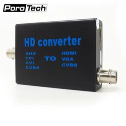 Conversor de sinal de vídeo HD, 4 em 1, conversor AHD41, converter AHD, TVI, CVI, sinal CVBS para HDMI, VGA, sinal CVBS com adaptador de energia