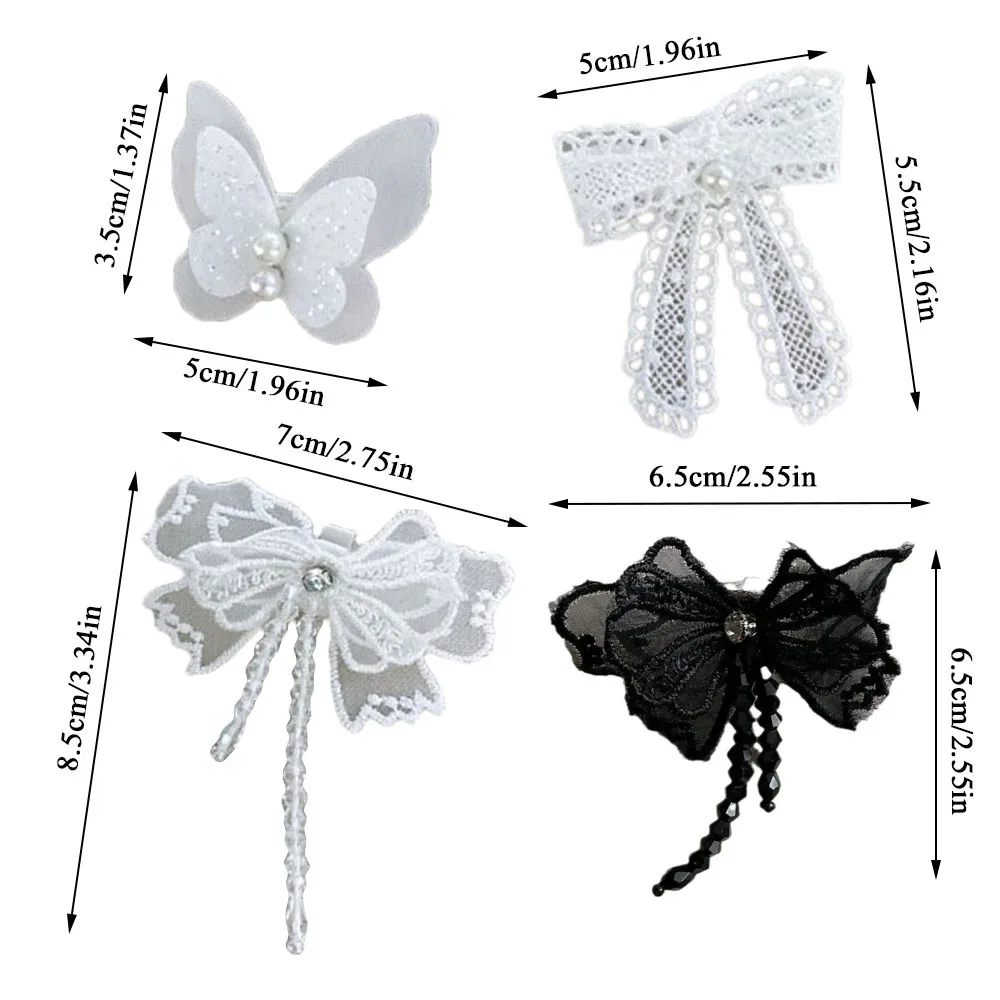 Korean Sweet Beaded Bow Shoelace Decoration Pearl Lace Bowknot Shoelace Buckle For Girls Casual Shoes Charms Decor image 5