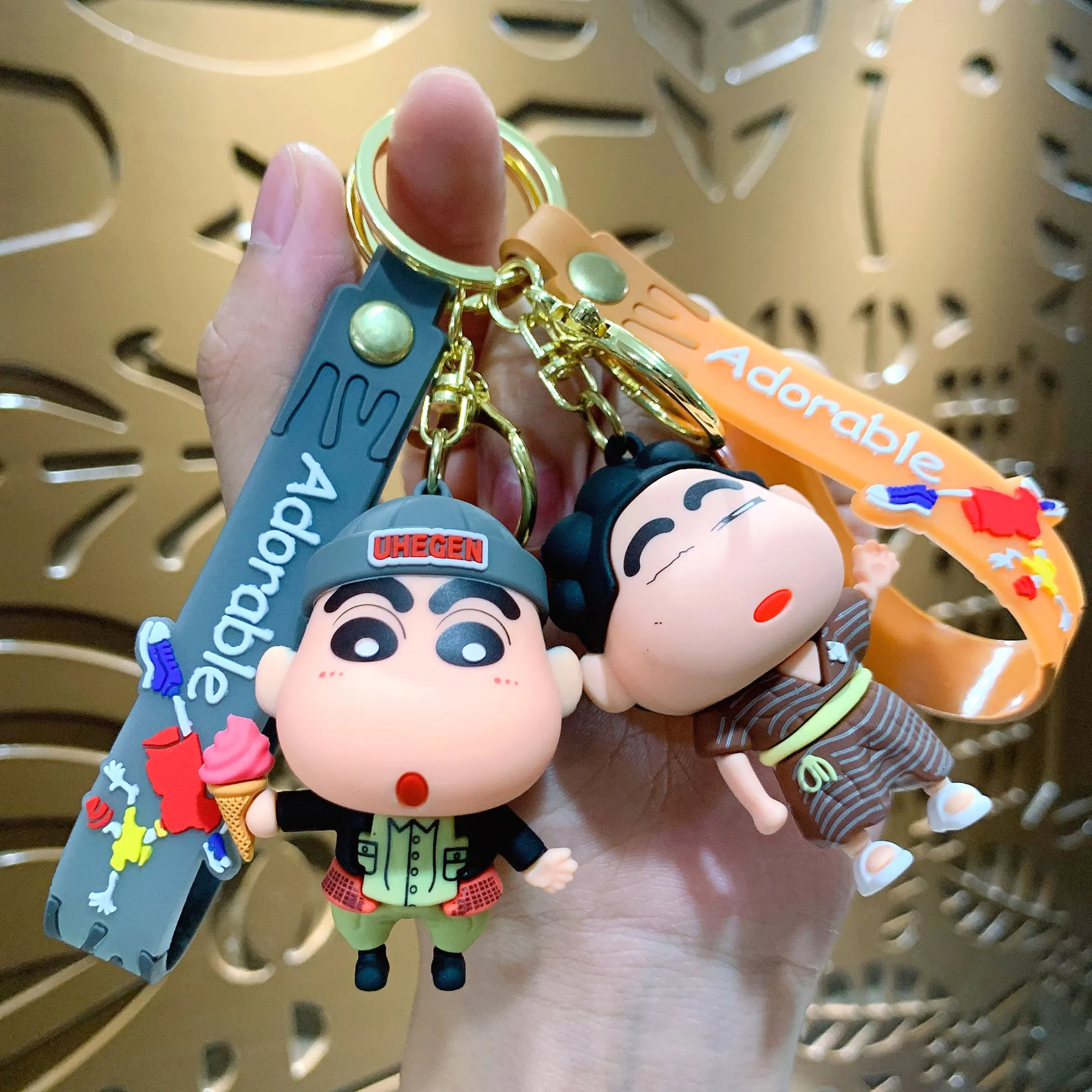 

Брелок с персонажем Shin-chan, подвеска Nohara Shinnosuke, мультяшная фигурка, очаровательный брелок, милый автомобильный брелок, сумка, очаровательный аксессуар, подарки