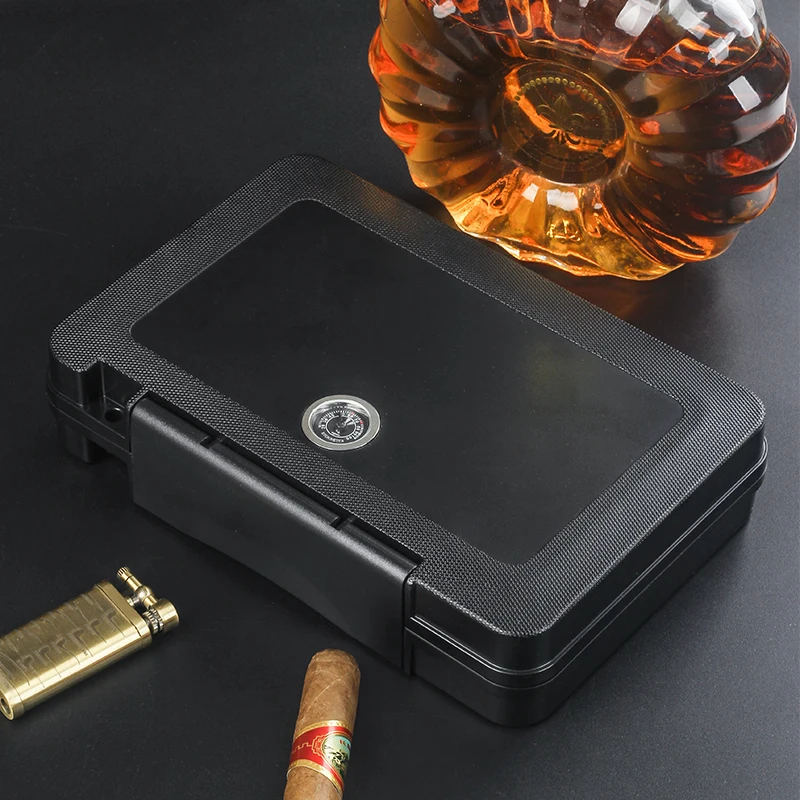 New 1pcs 5cigars capacity Cigar Box ABS Cigar Case portable Humidor Humidifier travel Cigar Accessories