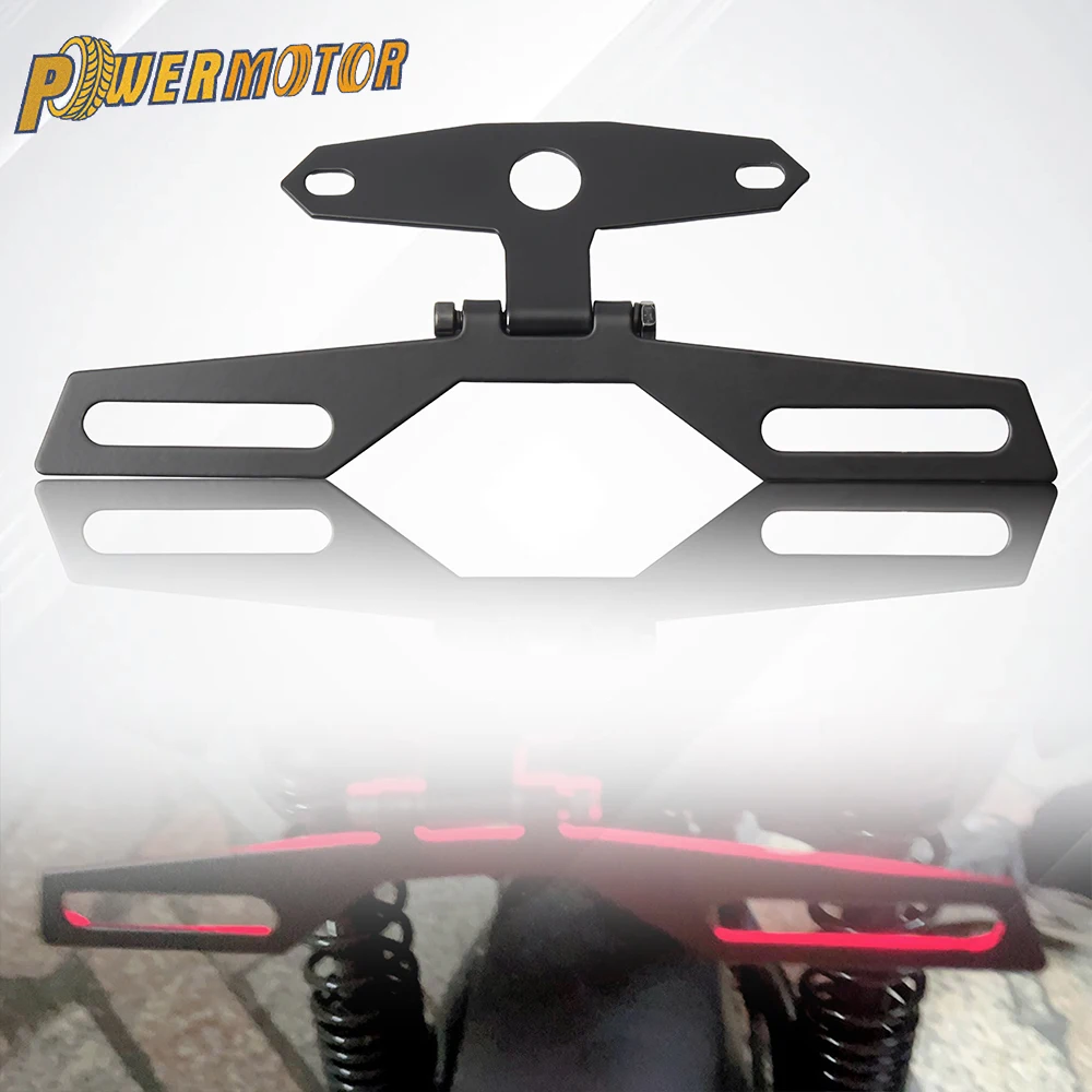 Motorräder Kennzeichen 18 cm Halterung Rücklicht Feste Klapp Nummernschild Rahmen Halter Licht Halterung Universal Motorrad Teile