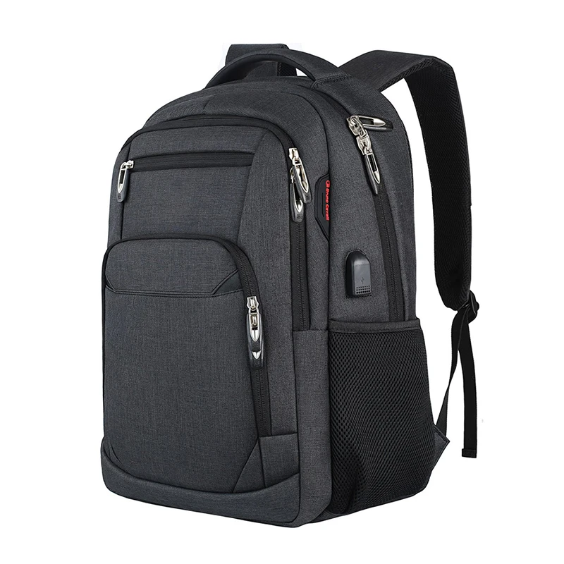 Mochila de viagem masculina multifuncional 17 ''mochila para laptop com usb bolsa de negócios oxford mochila à prova d'água ao ar livre