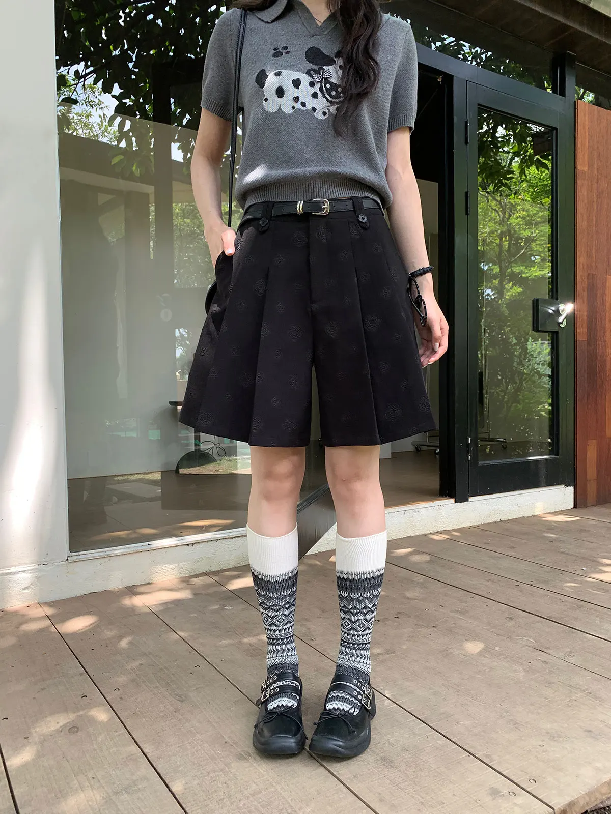 

Большая плиссированная юбка с высокой талией для женщин больших размеров, с уникальным цветочным узором в стиле чизкейк, летняя, элегантная.