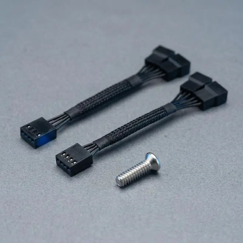 4Pin PWM Fan Cable 1 To 2/3 Ways Splitter Black Sleeved Extension Cable Connector Pwm Extension Cables