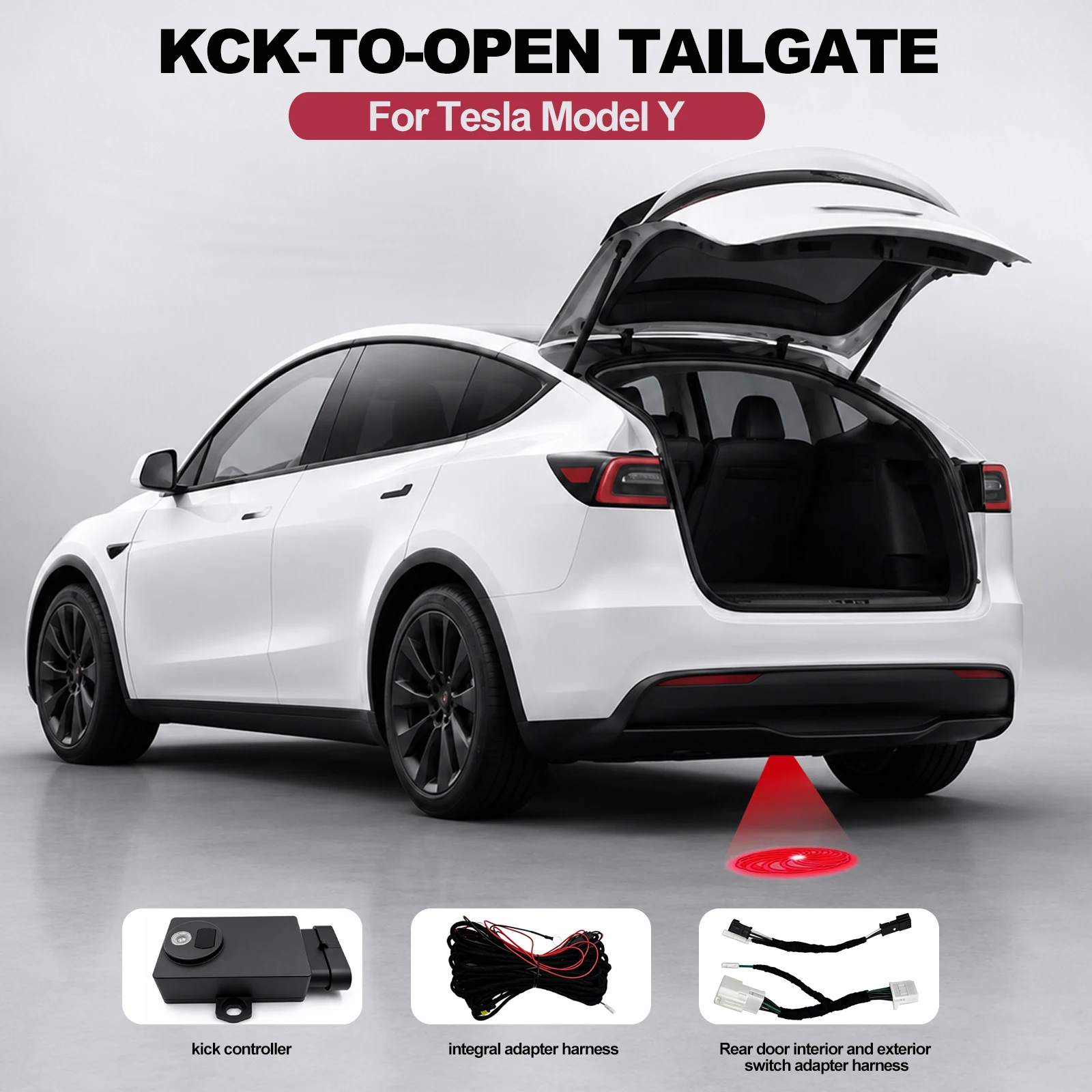 Trunk Power Tailgate Laser Projection Kick Sensor for Tesla Model Y 2020-2026 Juniper Hands Free Kick-to-Open Liftgate Sensor