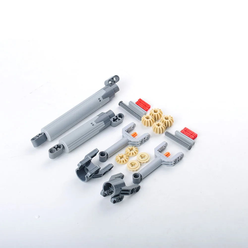 22PCS MOC Push Rod Set Technical Parts Gears Large Putter Linear Actuator Holder Axle and Pin Connectors 40918 92693 61927 61904