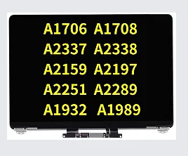 Ecrã LCD para MacBook Pro A1706 A1708 A1990 A1707 A2141 A1989 A2159 A2251 A2289 A1932 A2179 A2337 A2338 A1502 A1398 A1534 A1466