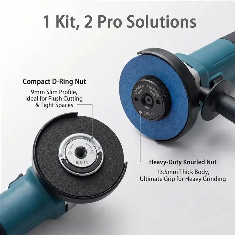 AB34-Tool-Free Lock Nut For Fast Disc Changes-For Angle Grinder- Quick Release Flange Nut 5/8