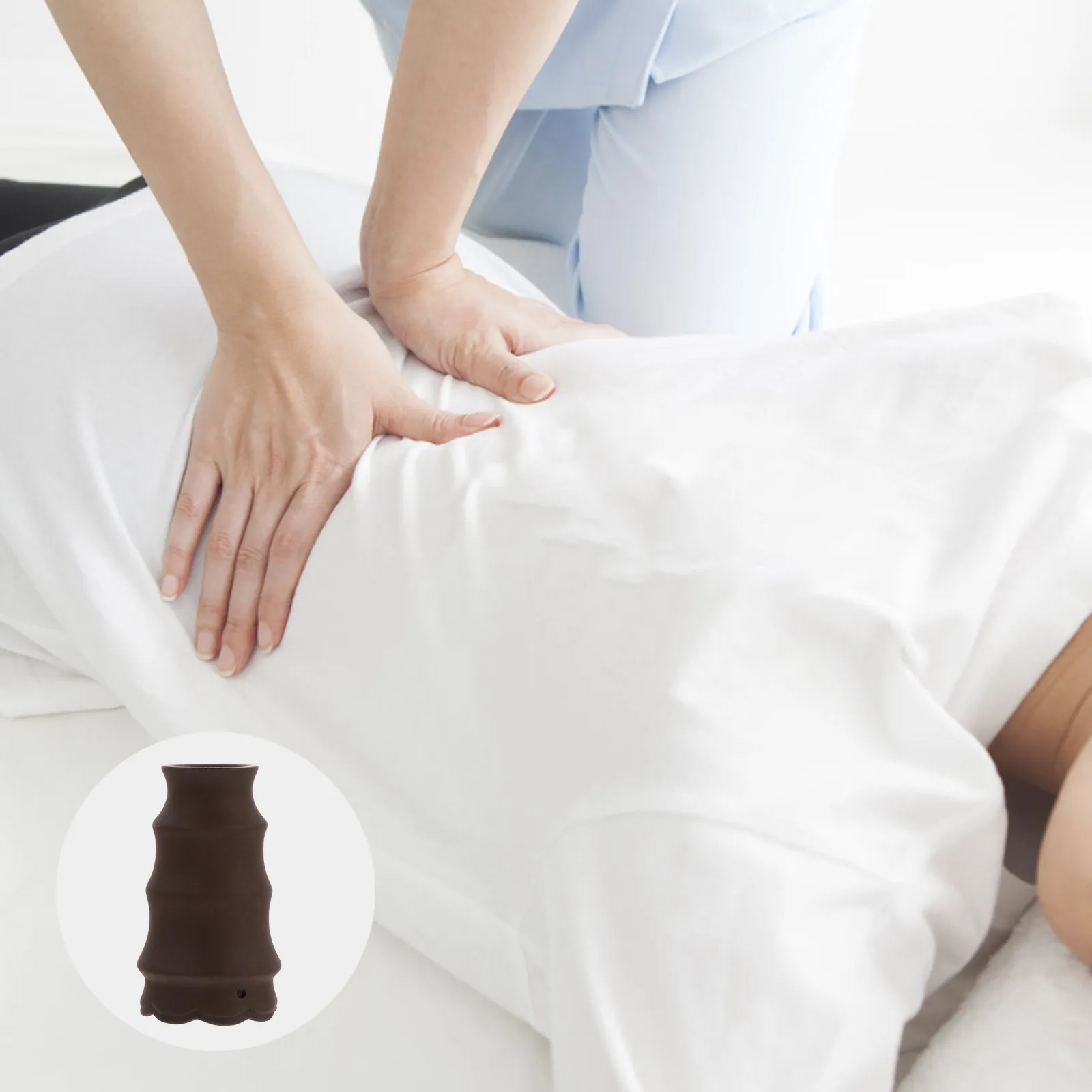 

Red Porcelain Moxibustion Pot Premium Portable Moxa Burner Massager for Arthritis Pain Relief Body Scraping Physiotherapy