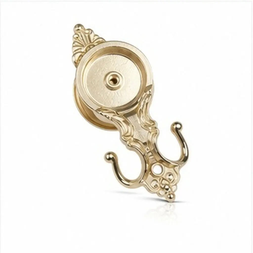 Rose Inspired Curtain Tieback Holdbacks Pair Bright Golden Zinc Magnesium Alloy 16x4cm Classic Timeless Design for Traditional
