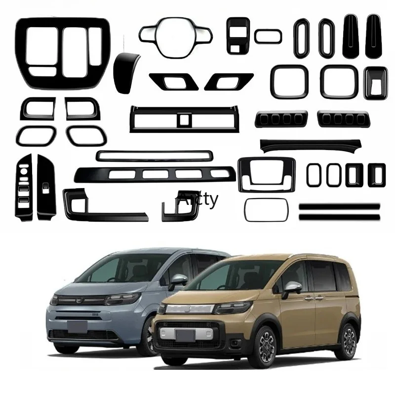 

RHD for Honda FREED AIR/CROSSTAR 2024 2025 ABS Black Steering Wheel Door Handle Gear Shift Panle Cover Air Conditions Vent Cover