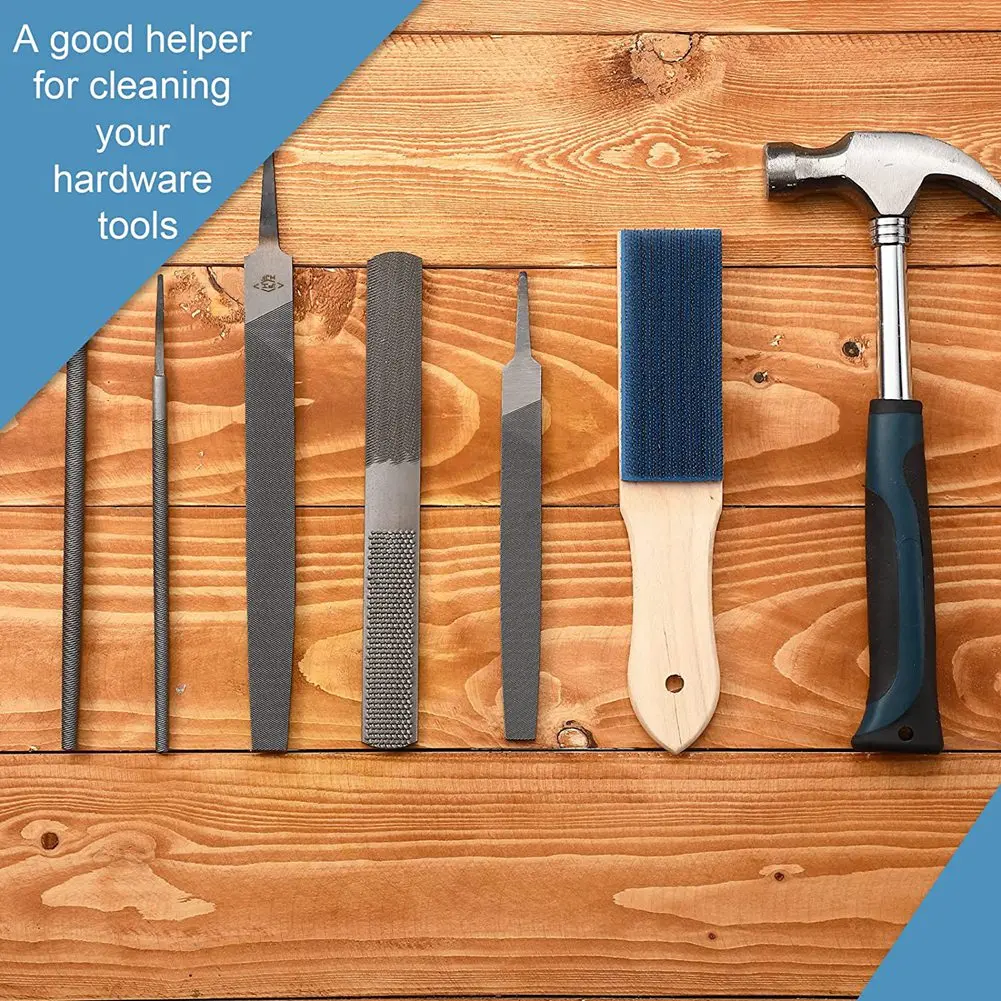 Plik karty szczotki do kart stalowych szczotka do czyszczenia usuwania wiórów do czyszczenia 8.26 Cal długości 2 sztuki