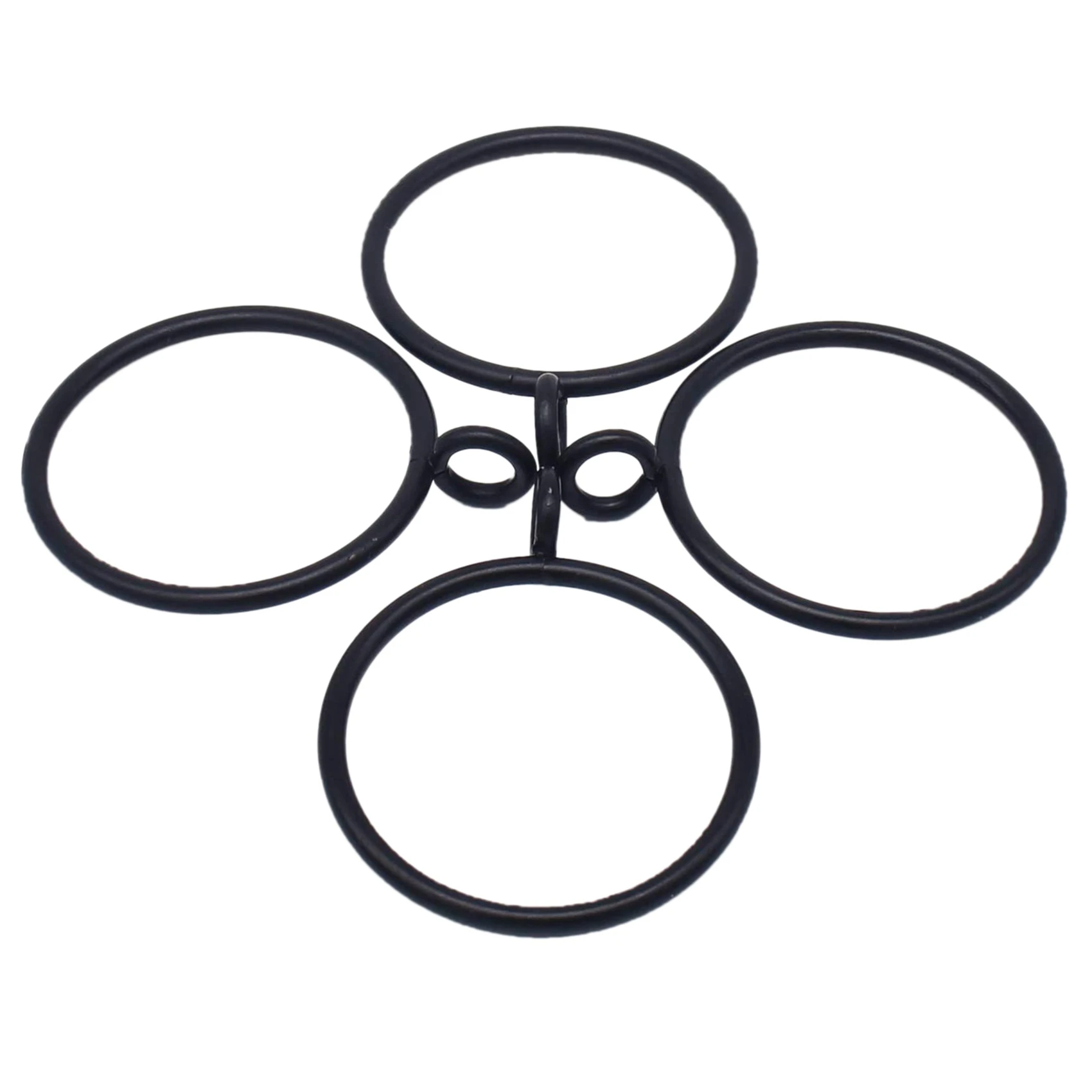 Efficient- 80 Pack 1.5 Inch (38mm) Inner Diameter Metal Curtain Rings Drapery Eyelet Curtain Rings - Black