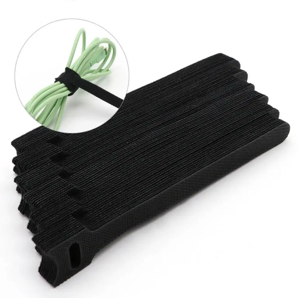 

50pcs Reusable 50pcs Cable Organizer Nylon Releasable Hoop Tape Loop 7 Colors Winder Mouse