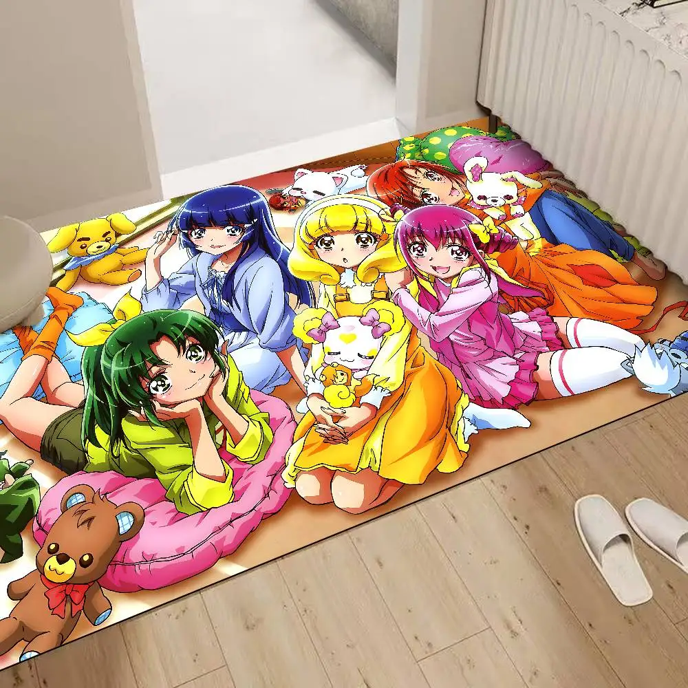 Smile Precure Anime Floor Mat Cheaper Anti-slip Modern Living Room Balcony Printed Bedside Mats