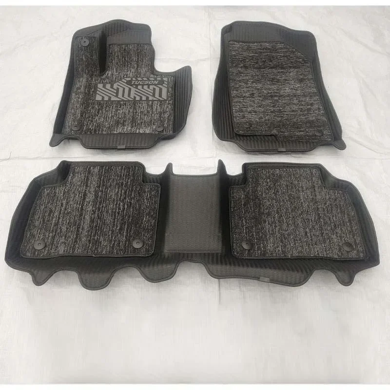 Supplier of high quality hot pressed leather custom car pet type composite  floor mats factory production fashion  mat