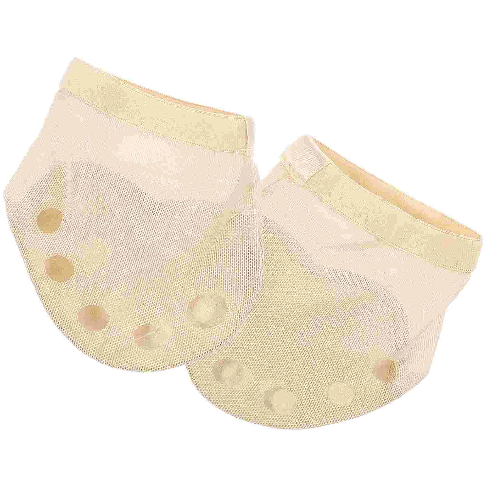 

1 Pair Five Holes Half Socks Forefoot Cushion Protective Foot Dance Paw Shoes Foot Care Supplies for Ballet Size S