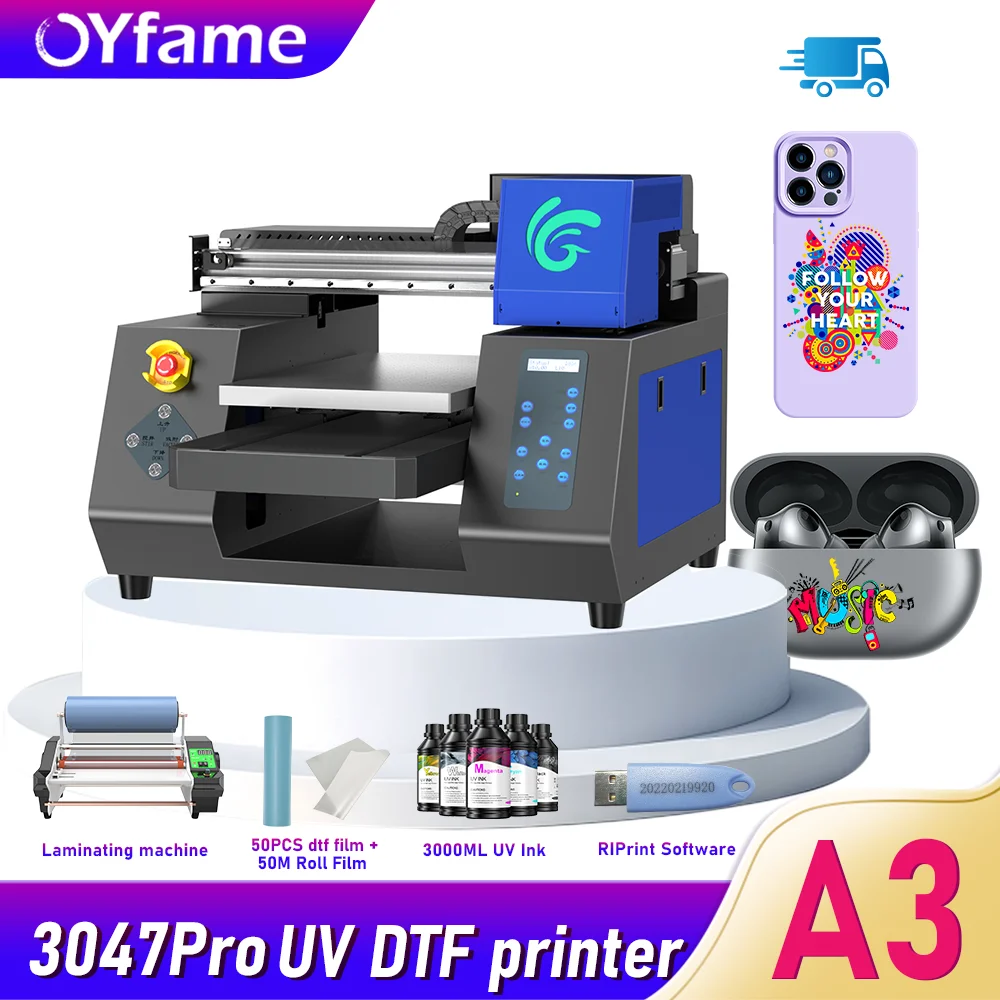 

OYfame для УФ-принтера Epson XP600 A3 impresora UV DTF печатная машина A3 с поворотным держателем для телефона cae Стекло Акриловая печать
