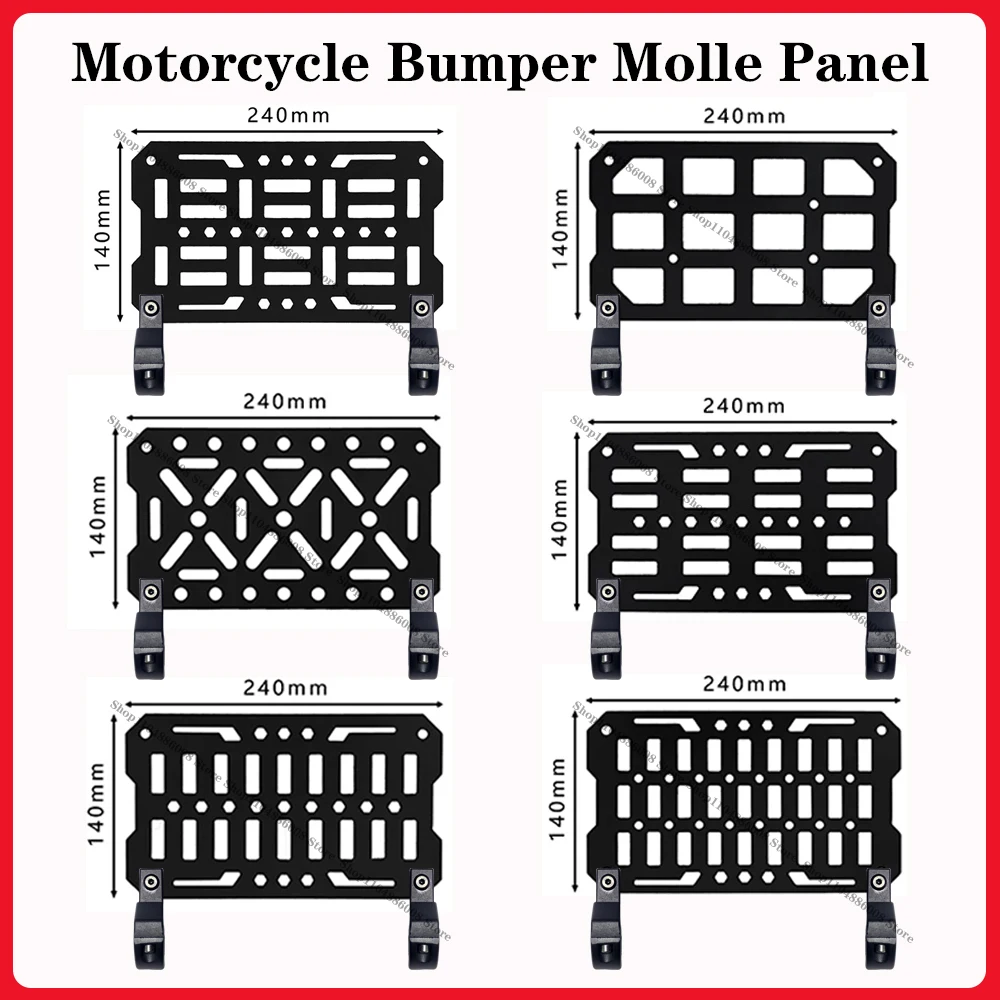

Motorcycle Bumper Molle Panel For Trunk Storage Aluminum alloy Waterproof Tactical Molle Organizer Modular Storag Accessories