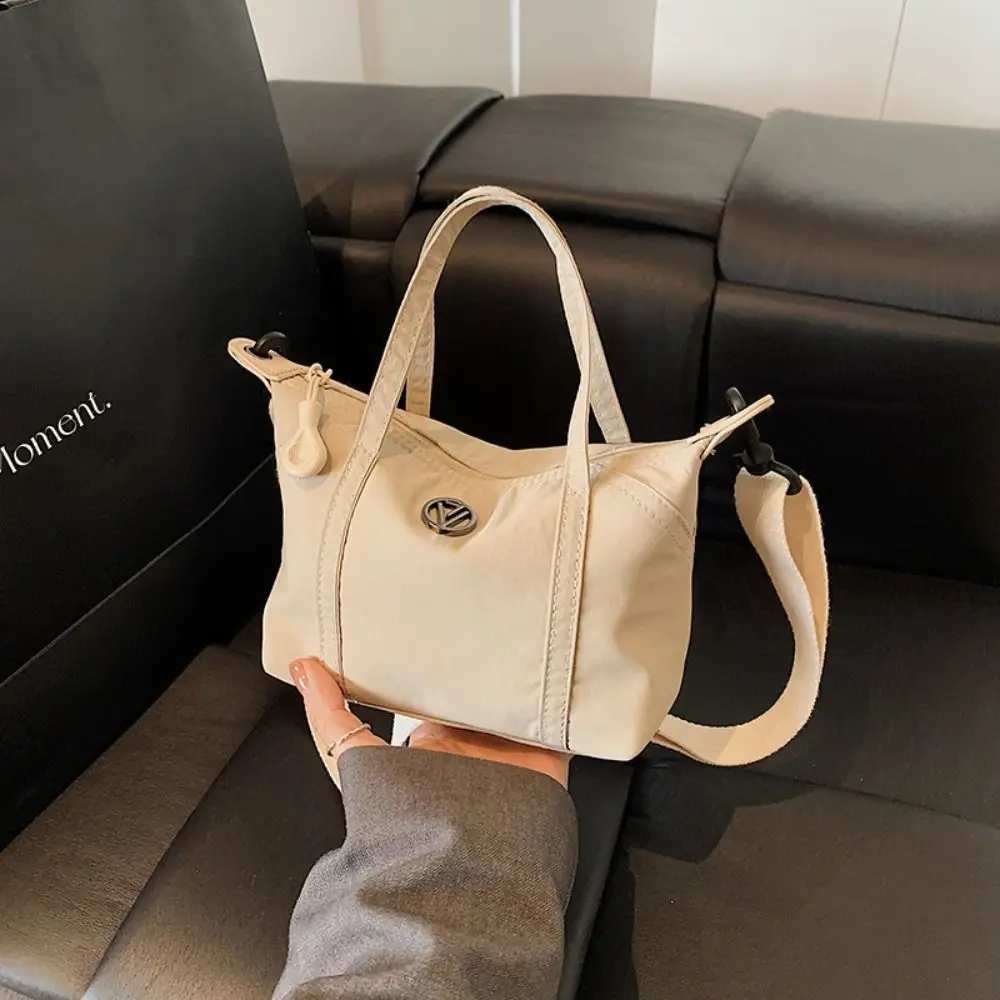 

Fashion Korean Style Nylon Tote Bag Handbag Mini Dumpling Bag Large Capacity Pure Color Crossbody Bag Travel