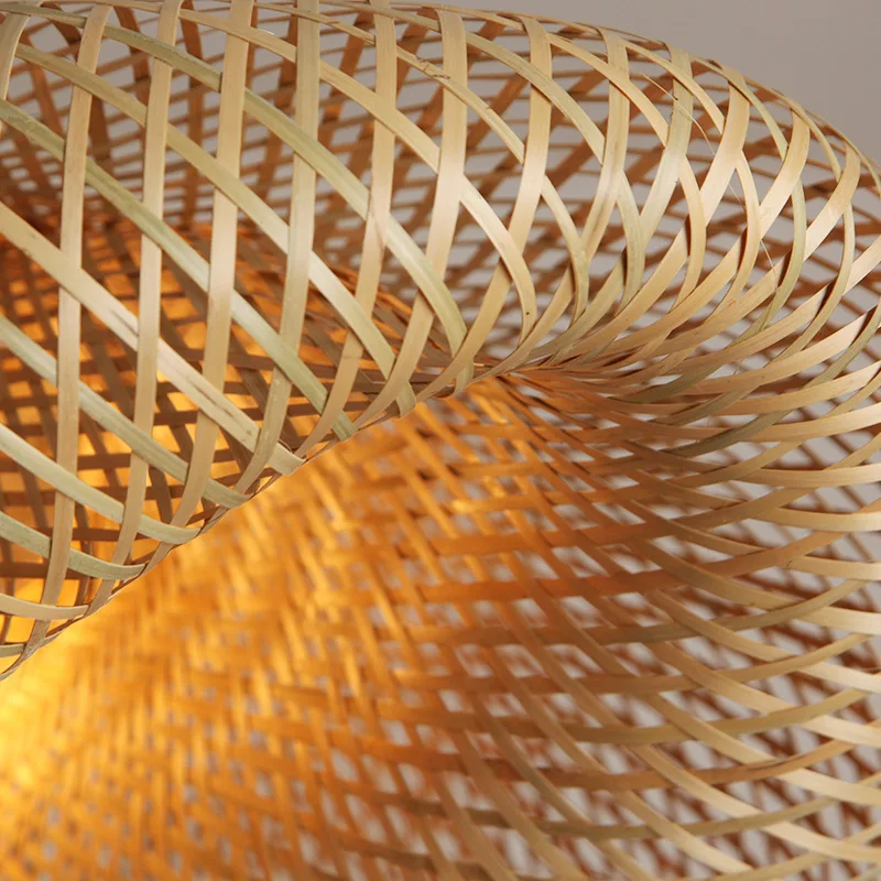 Imagem -04 - Rattan Wicker Lâmpada Sombra Grupo Bambu Teto Lustre Suspenso Luminária Handmade Home Room Decor Lustre Pcs