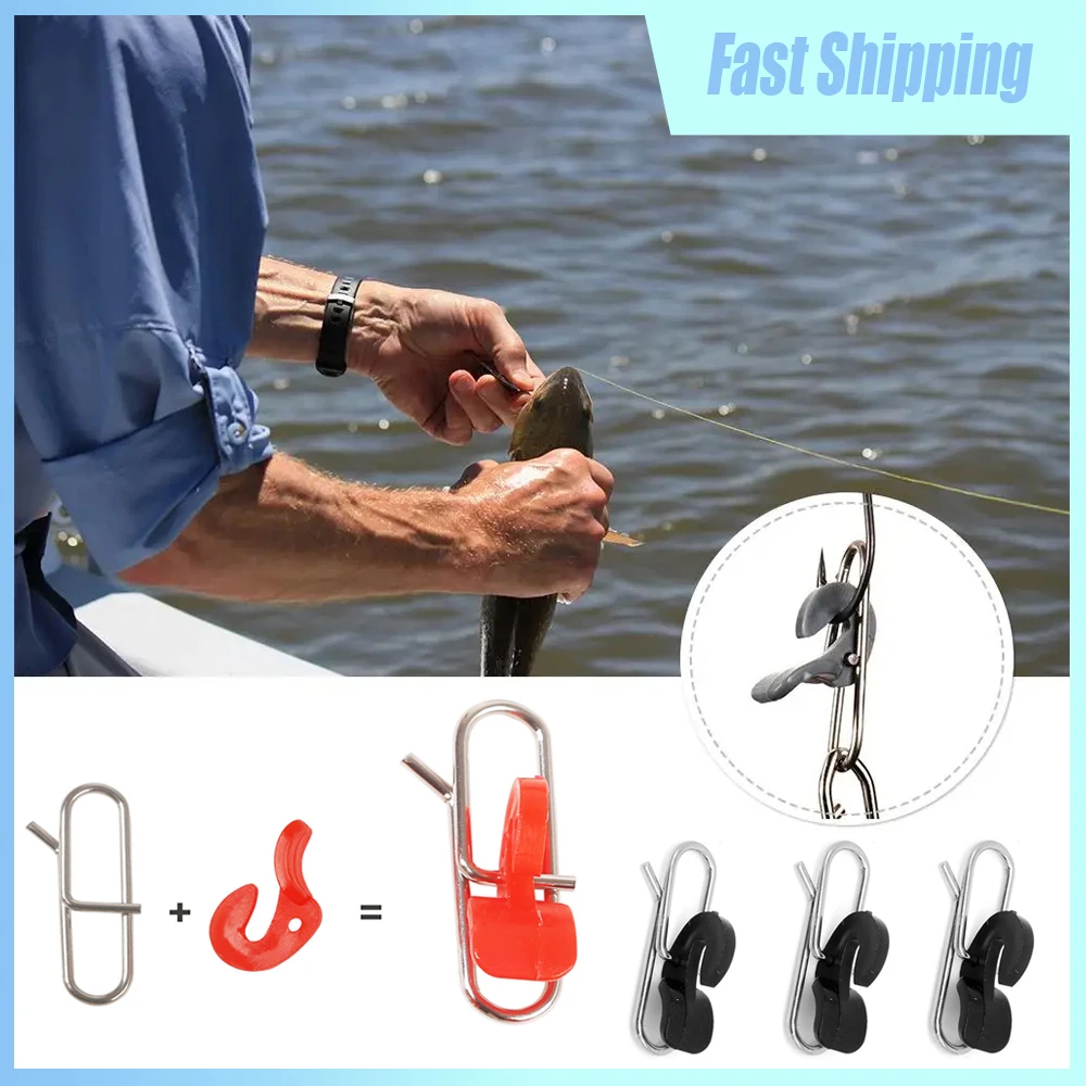 

10pcs Fishing Quick Release Impact Bait Clip Outdoor Adjustable Lures Hook Swivel Connector Fishing Tackle Tool Accessories
