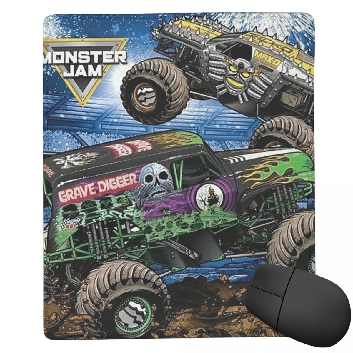 Classic Monster Jam Truck Pattern 7x9 in 22x18 cm Mouse Pad Computer Keyboard Mouse Mat Gamer PC Laptop Desk Mat Table Mats