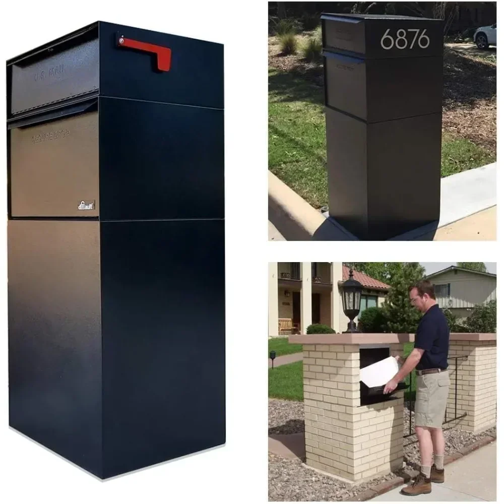 

Full Service Vault DVCS0015 Secure Curbside Mailbox/Package Drop with Locking Letterbox (Black)