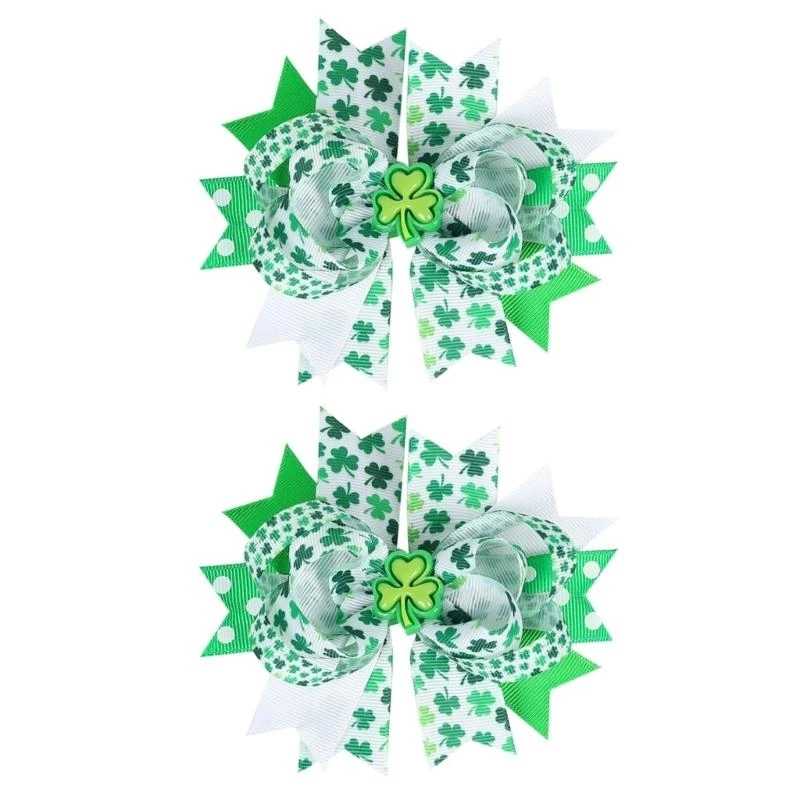 

2 шт. Праздничные тематические детские бантики-заколки для волос для школьной и праздничной одежды 15UB