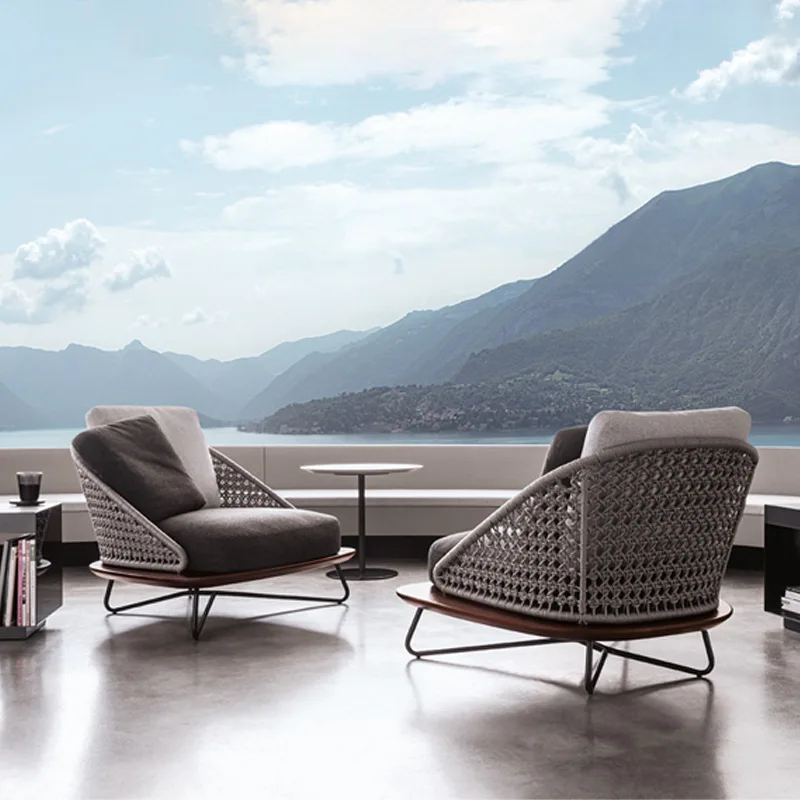 

Latest Design Garden Furniture Lounge Chair Outdoor Rattan Sofa Chair Patio Garden Sofa Set