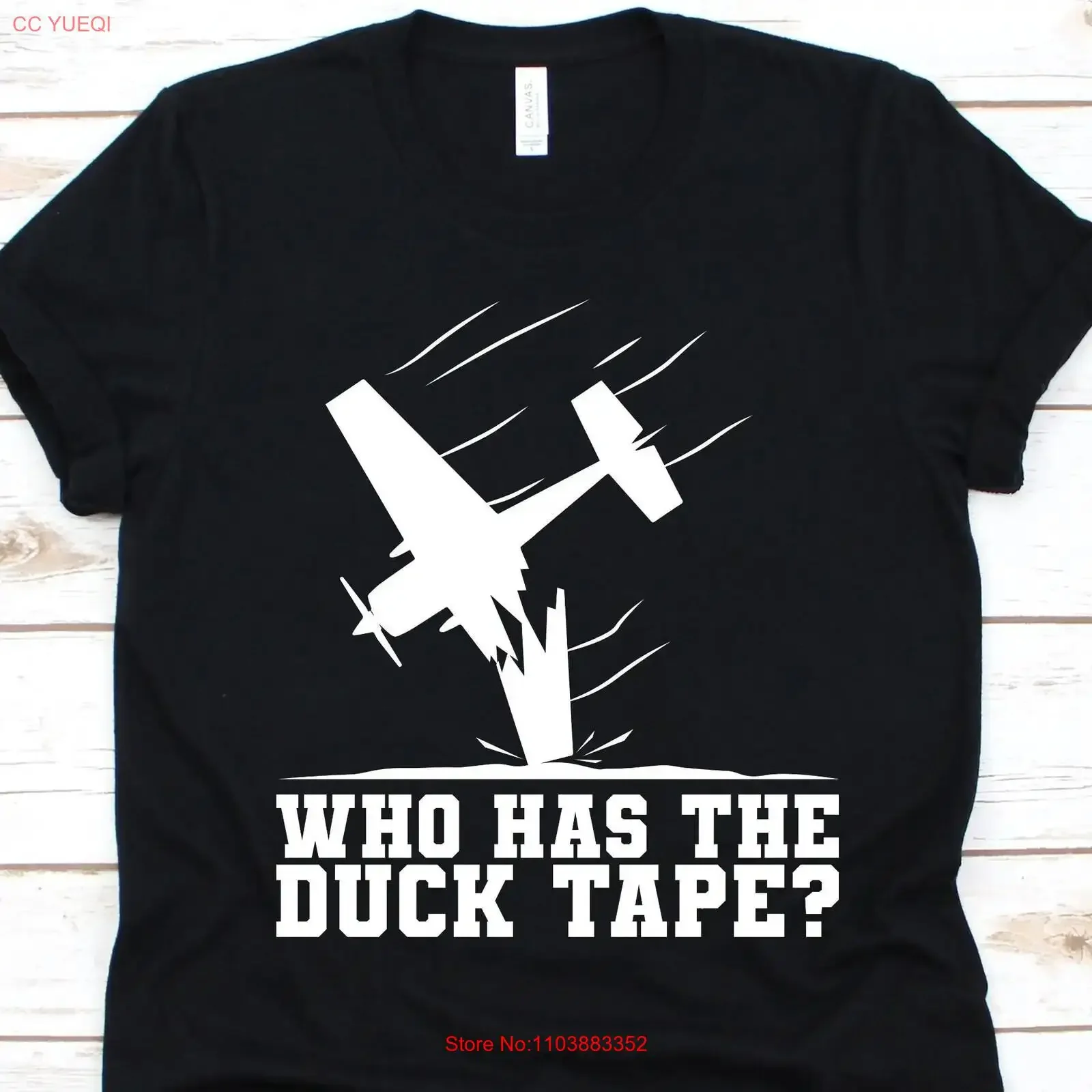Camiseta vintage lavada y suave con la frase 'Who Has The Duck Tape' para piloto de avión RC, avión teledirigido, dron volador.