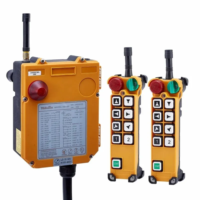 F24-8D Remote Control (2 Transmitters+1 Receiver) Industrial Wireless Radio Double Speed 8 uttons for Crane