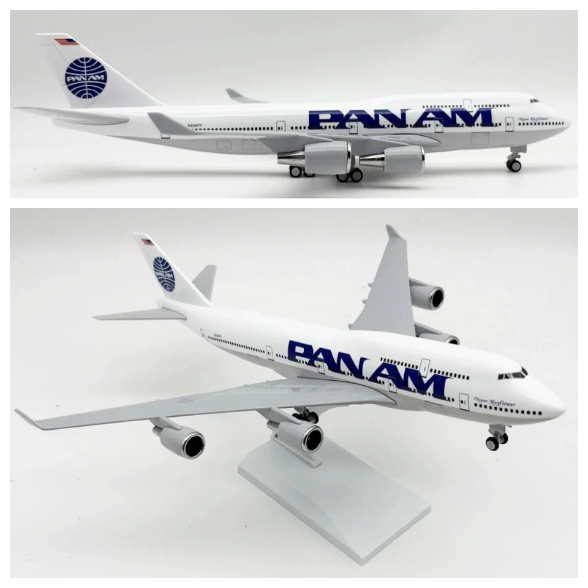 1/240 مقياس B747 عموم Am طيران نموذج طائرة عرض الطائرات دييكاست طائرة الراتنج الطائرة 30 سنتيمتر مع عجلات للزينة Gif