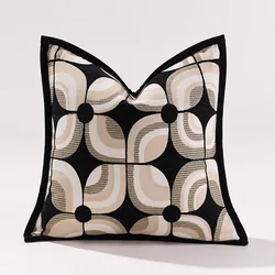 Black Khaki Pillows Geometric Cushion Case Modern 45x45 50x50 Decorative Pillow Cover For Sofa Chair Bedding Home Decorations