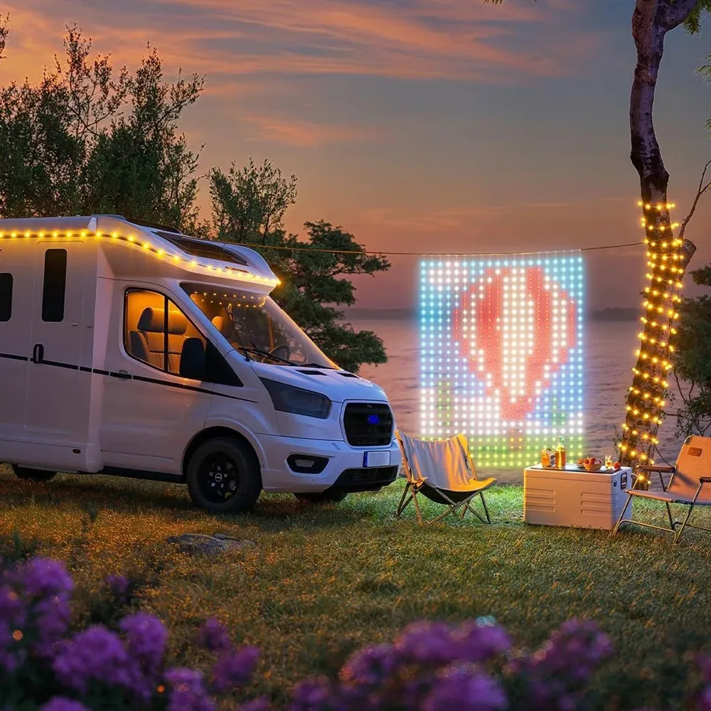 400LEDs Smart Curtain Lights Waterproof Fairy Lights DIY Color Changing LED String Lights for Christmas Party Home Decoration