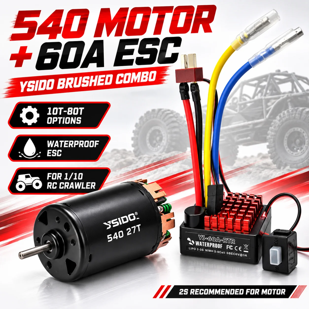 Esc Waterproof 60A - Motore brushless impermeabile 540 con ESC