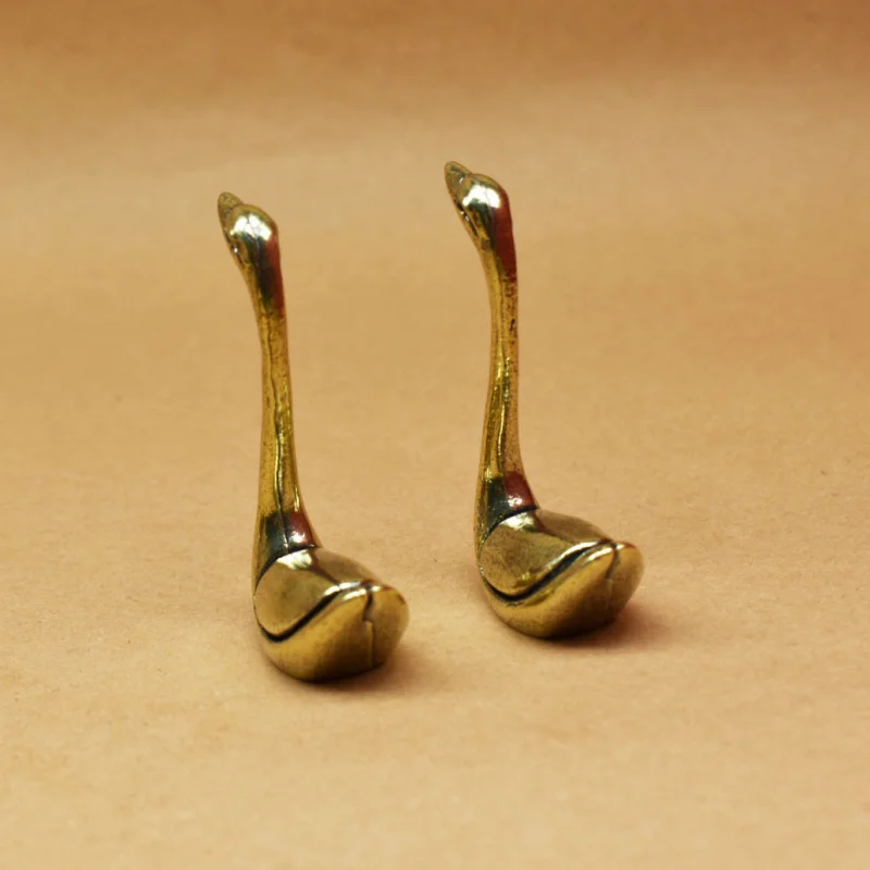 Brass Little Swan Statue Finger Holder Home Decor Ornament Craft Copperware Instant Win