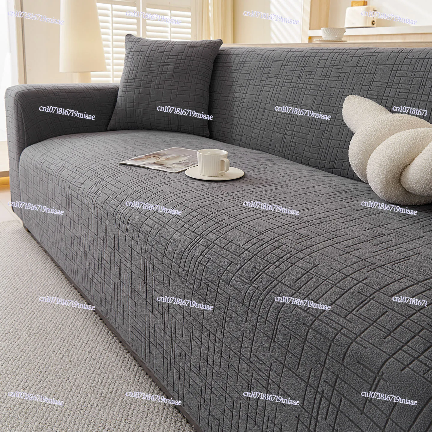 Premium Fleece Sofa Cover Fixed Non-slip Elastic Sofa Cover All-inclusive Universal Cover