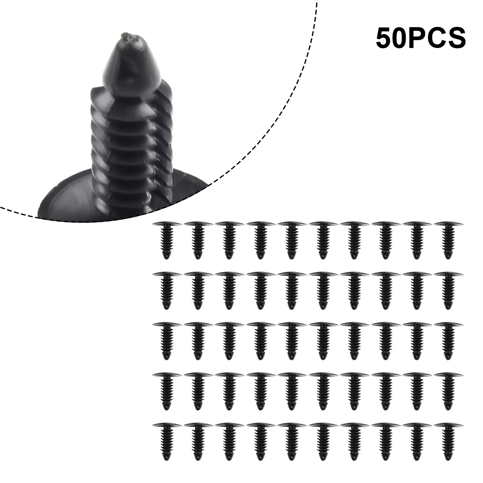 

50Pcs General Rivets Fastener Clips- 7.5mm-6.0mm Hole For Nissan For Honda Bumper /Door Fasteners Interior Accessories