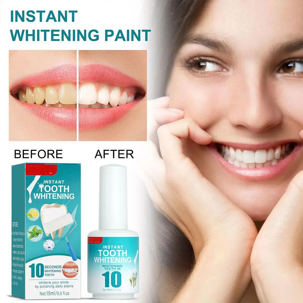 Pintura blanqueadora de dientes instantánea, pintura de reparación de esmalte intensivo Dental para eliminar el mal aliento fresco, 15ML, nuevo