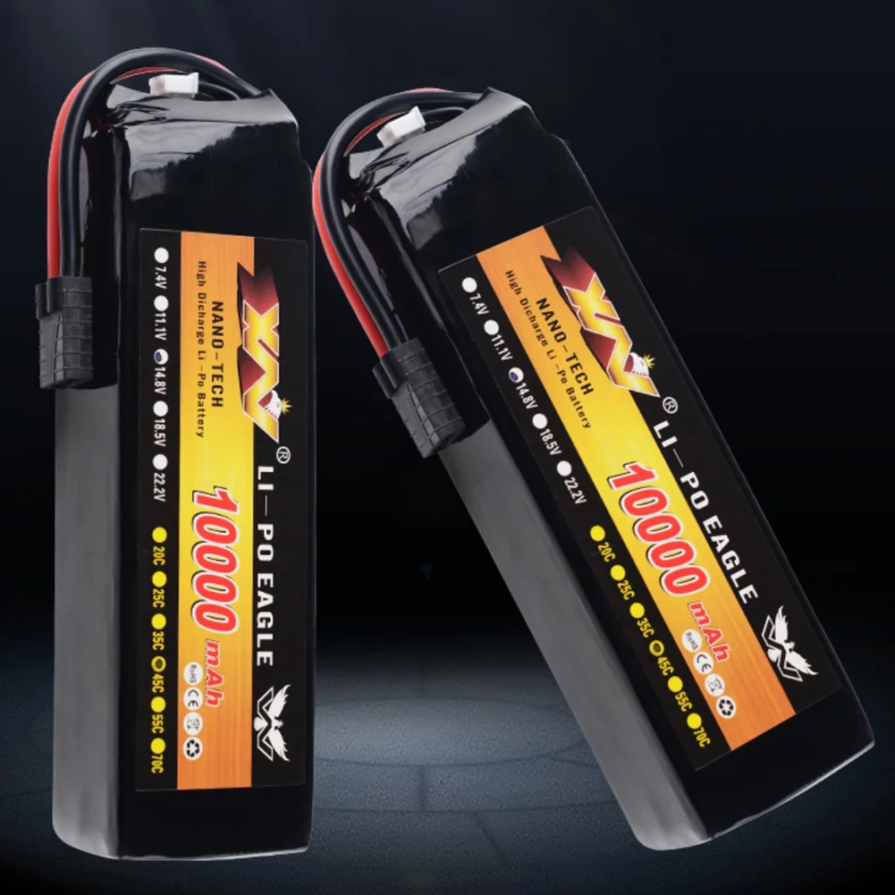 YW RC LiPo Battery 14.8V 10000mAh 45C Max 60C 4S For Traxxas 1/10 RC Car UAV Multi-rotor Quadcopter Airplane Boat