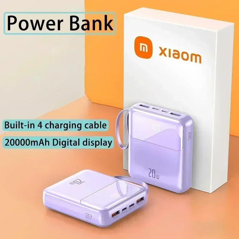 MINI Power Bank 20000mAh Fast CHARGING Charger แบบพกพาดิจิตอลจอแสดงผลภายนอกสําหรับ iPhone 12 13 14 Xiaomi Samsung