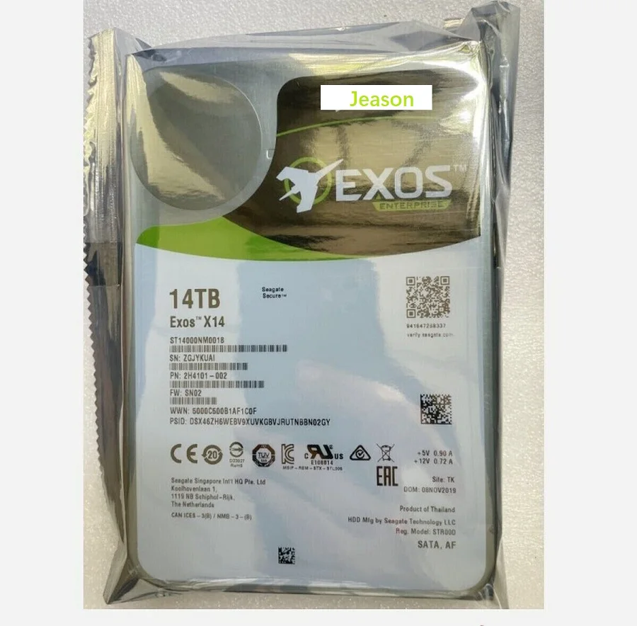 New  Enterprise Exos X14 HDD 14TB ST14000NM0018 SATA 6Gb/s 3.5