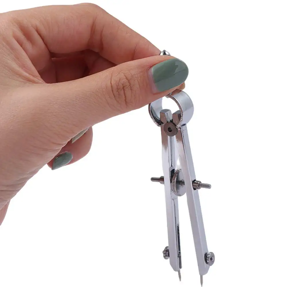 Bow Divider Metal with Lock Engineering Drawing Tool Spring Compasses Math Compass Compass Protractor Geometry Scribe Gauge