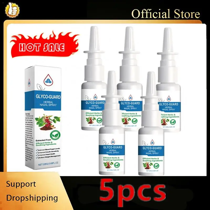 Spray Nasal a base de hierbas, 5 uds., Spray Nasal Natural para reducir los ronquidos, limpieza Nasal y hidratación, Spray nasal de 1,01oz, respirar bien el sueño