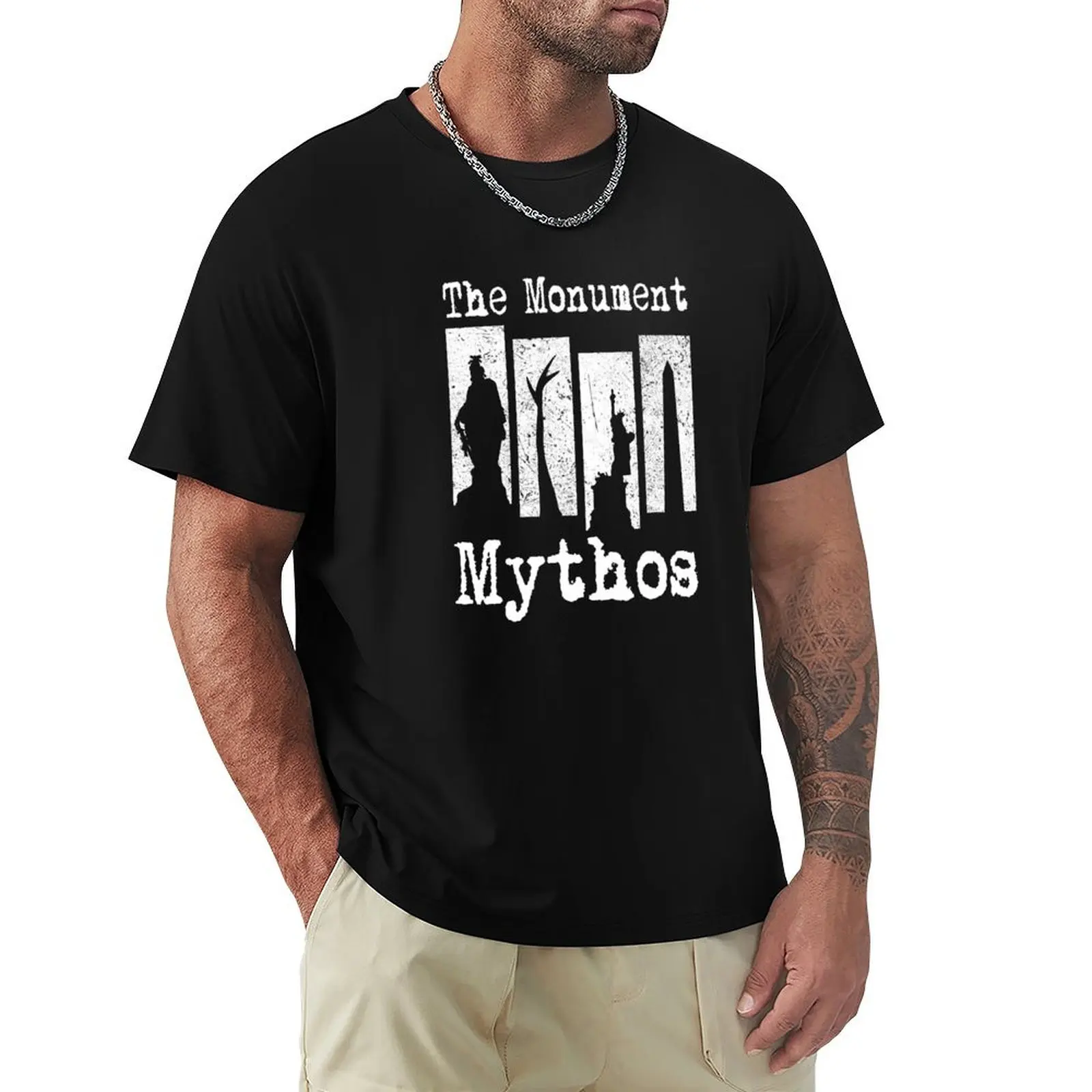 The Monument Mythos (White) T-Shirt man t shirt cotton high quality T-Shirt