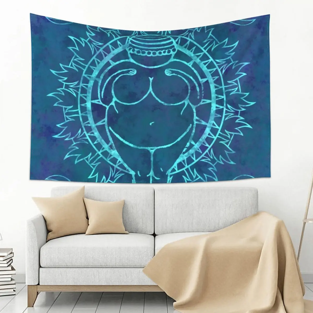 

Venus of Willendorf Blue Mandala Tapestry Bedroom Decor Wallpapers Home Decor Wall Decoration Wall Hanging Wall Tapestry