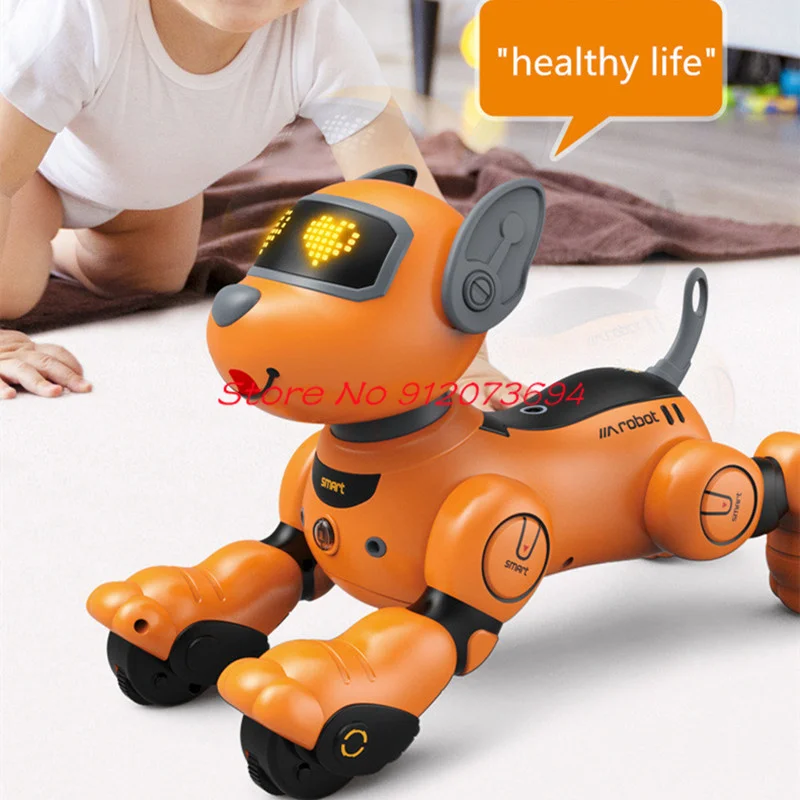 Diy Slimme Programmering Steminteractie Afstandsbediening Robot Hond 2.4G Plezier Volgen Aanraken Detectie Schattige Rc Dier Robot Hond