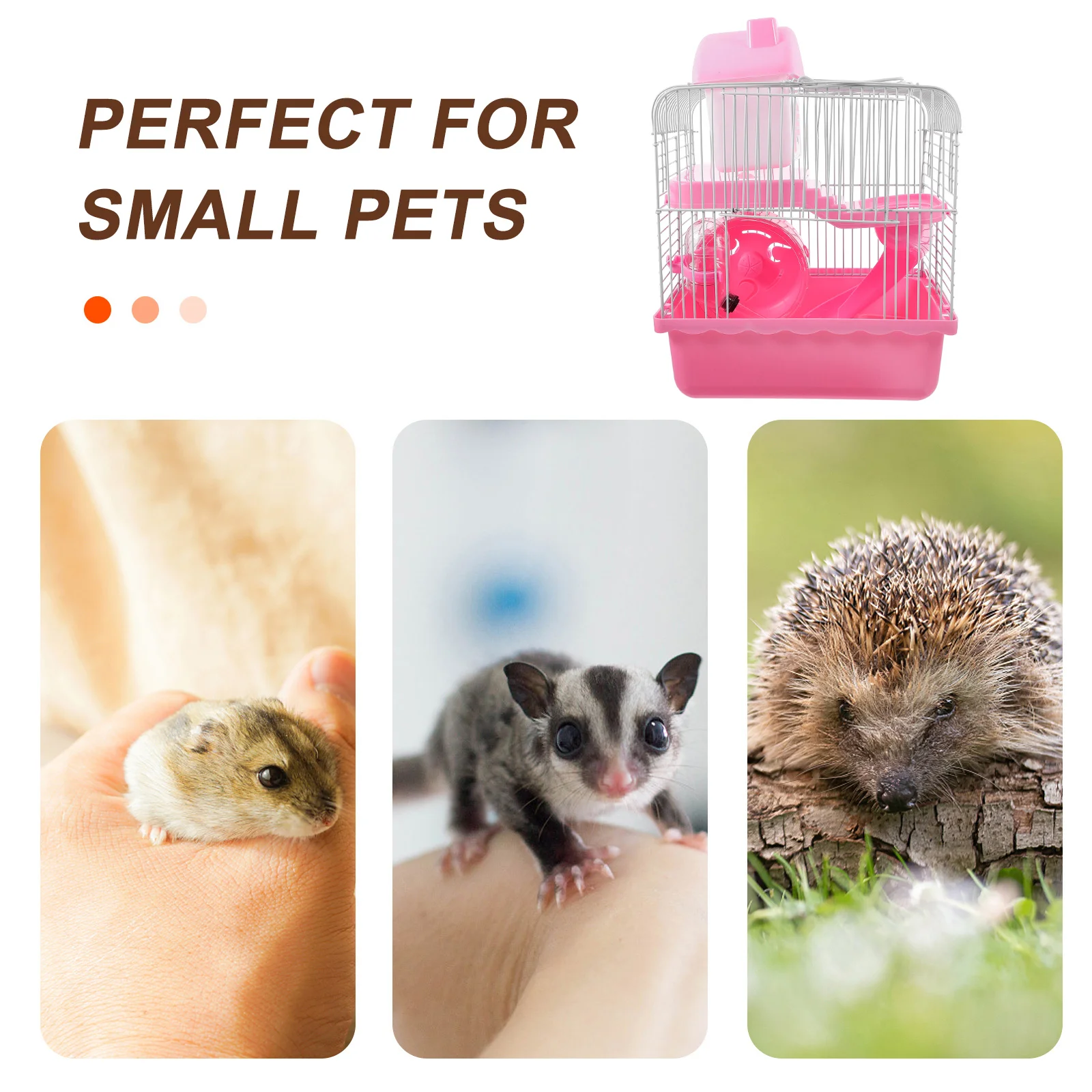 Hamster Castle Cage Large Guinea Pig Toys Pet Villa Double-layer Rat Platform Cages Portable Small Hideout