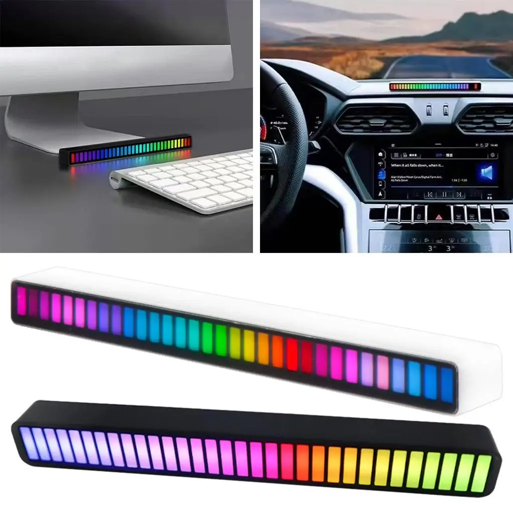 

RGB Voice-Activated Rhythm Light 32 LED Bluetooth APP Atmosphere Light